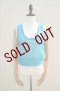 -50%  AURALEE　 KID MOHAIR SHEER KNIT TANK　 col. TURQUOISE BLUE