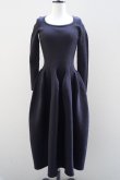 画像1: CFCL　 POTTERY GLITTER ROUNDNECK LONG SLEEVE DRESS　 col.NAVY-BLACK (1)