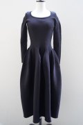 CFCL　 POTTERY GLITTER ROUNDNECK LONG SLEEVE DRESS　 col.NAVY-BLACK