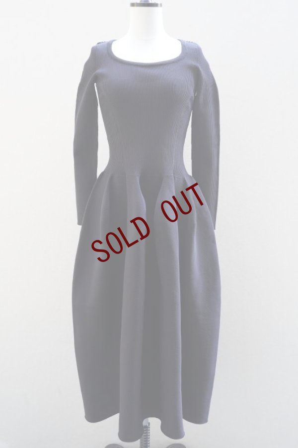 画像1: -50%  CFCL　 POTTERY GLITTER ROUNDNECK LONG SLEEVE DRESS　 col.NAVY-BLACK