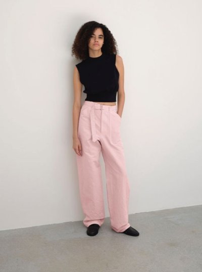 画像1:  AURALEE　 HIGH DENSITY FINX LINEN WEATHER PANTS　 col.PINK