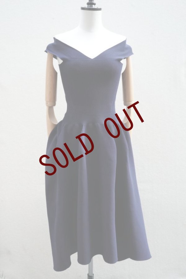 CFCL POTTERY HS OFF SHOULDER SWEETHEART DRESS col.NAVY - rollot