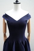 画像1: CFCL　<br />POTTERY HS OFF SHOULDER SWEETHEART DRESS　<br />col.NAVY (1)