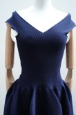 画像4: CFCL　 POTTERY HS OFF SHOULDER SWEETHEART DRESS　 col.NAVY (4)