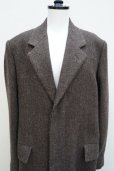 画像2:  AURALEE　<br />LAMA SHETLAND WOOL TWEED CHESTERFIELD COAT 　<br />col. BROWN TWEED (2)