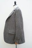 画像7:  AURALEE　 LAMA SHETLAND WOOL TWEED OVER JACKET 　 col. KHAKI TWEED (7)