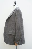 画像7:  AURALEE　 LAMA SHETLAND WOOL TWEED OVER JACKET 　 col. KHAKI TWEED