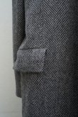 画像4:  AURALEE　 LAMA SHETLAND WOOL TWEED CHESTERFIELD COAT 　 col. KHAKI TWEED (4)