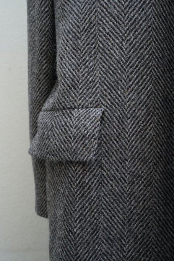 画像4:  AURALEE　 LAMA SHETLAND WOOL TWEED CHESTERFIELD COAT 　 col. KHAKI TWEED