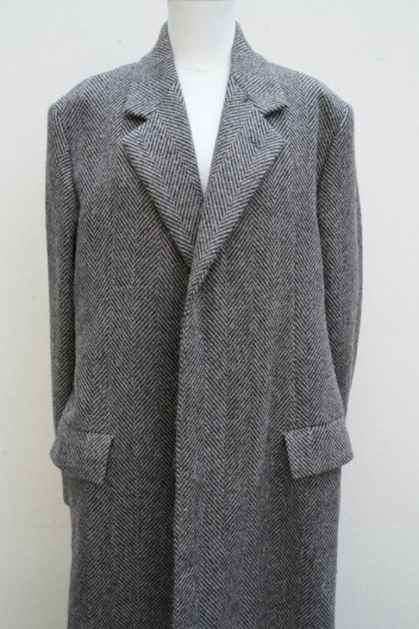 画像2:  AURALEE　 LAMA SHETLAND WOOL TWEED CHESTERFIELD COAT 　 col. KHAKI TWEED