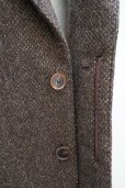 画像5:  AURALEE　 LAMA SHETLAND WOOL TWEED OVER JACKET 　 col. BROWN TWEED