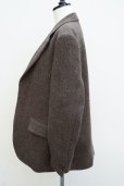 画像7:  AURALEE　 LAMA SHETLAND WOOL TWEED OVER JACKET 　 col. BROWN TWEED