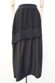 画像1: Cristaseya　<br />11WM-WV-BK　<br />PATCHED LONG SKIRT　<br />col.BLACK (1)