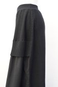 画像8: Cristaseya　 11WM-WV-BK　 PATCHED LONG SKIRT　 col.BLACK