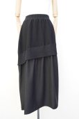 画像2: Cristaseya　<br />11WM-WV-BK　<br />PATCHED LONG SKIRT　<br />col.BLACK (2)