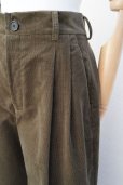 画像3: Cristaseya　 15SA-CRD-LKH　 DOUBLE PLEATED CORDUROY PANTS　 col.LIGHT KHAKI