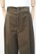 Cristaseya　 15SA-CRD-LKH　 DOUBLE PLEATED CORDUROY PANTS　 col.LIGHT KHAKI