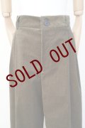 Cristaseya　 15SA-CRD-LKH　 DOUBLE PLEATED CORDUROY PANTS　 col.LIGHT KHAKI
