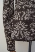 画像3: Cristaseya　 14WM-WO-MO　 FELTED JACQUARD TURTLE NECK SWATER　 col.MOCHA/CREAM