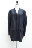 画像1:  AURALEE　 WOOL FULLING FLANNEL STRIPE JACKET 　 col. TOP DARK NAVY (1)