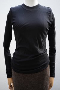  AURALEE　 SUPER HIGH GAUGE SHEER RIB L/S TEE 　 col. BLACK