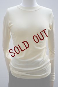  AURALEE　  HIGH GAUGE SHEER RIB L/S TEE 　 col. YELLOW