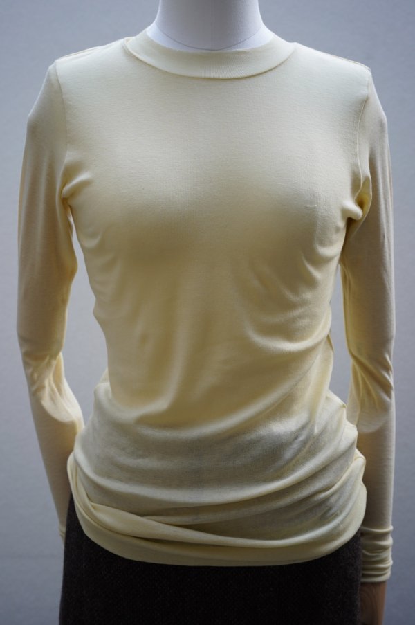 画像1:  AURALEE　  HIGH GAUGE SHEER RIB L/S TEE 　 col. YELLOW