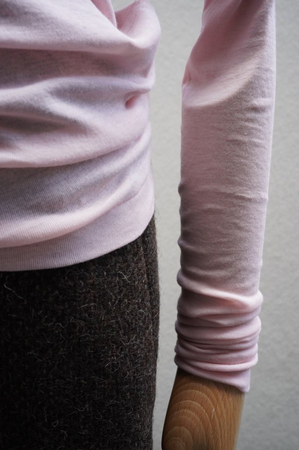 画像3:  AURALEE　  HIGH GAUGE SHEER RIB TURTLE NECK L/S TEE 　 col. PINK