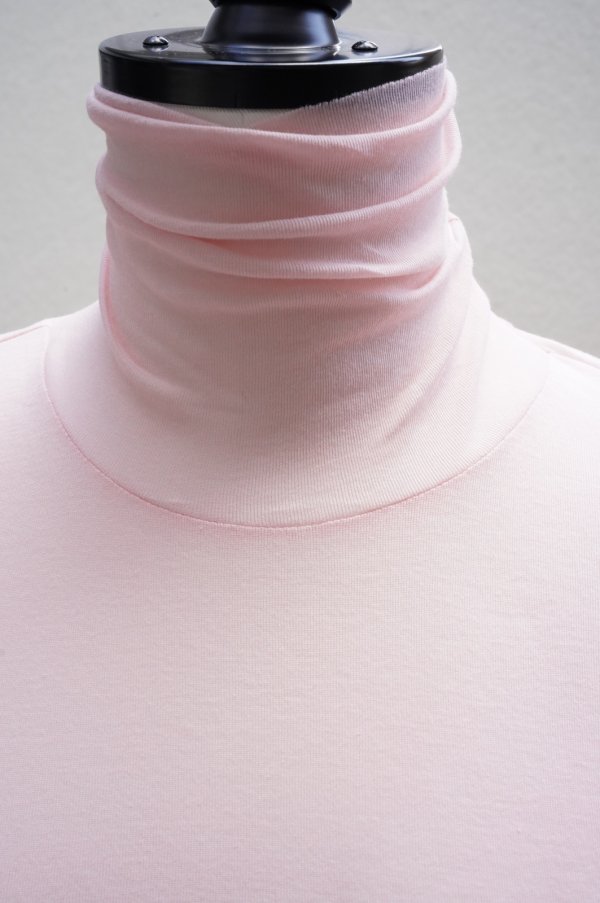 画像2:  AURALEE　  HIGH GAUGE SHEER RIB TURTLE NECK L/S TEE 　 col. PINK