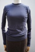 画像1:  AURALEE　<br />SUPER HIGH GAUGE SHEER RIB L/S TEE 　<br />col. NAVY (1)