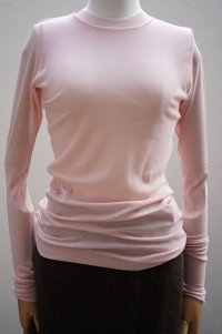  AURALEE　  HIGH GAUGE SHEER RIB L/S TEE 　 col. PINK