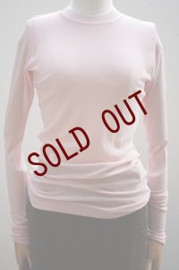  AURALEE　  HIGH GAUGE SHEER RIB L/S TEE 　 col. PINK