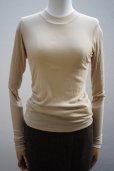 画像1:  AURALEE　<br />SUPER HIGH GAUGE SHEER RIB L/S TEE 　<br />col. LIGHT BEIGE (1)