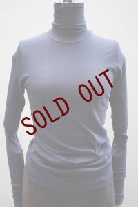  AURALEE　  HIGH GAUGE SHEER RIB TURTLE NECK L/S TEE 　 col. NAVY