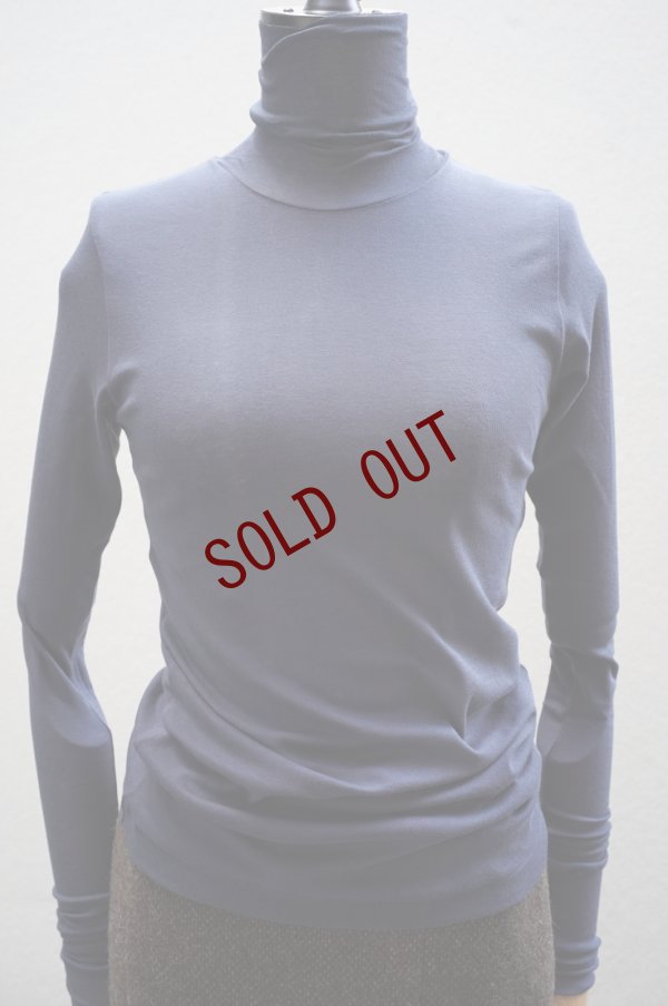 画像1:  AURALEE　  HIGH GAUGE SHEER RIB TURTLE NECK L/S TEE 　 col. NAVY