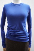 画像1:  AURALEE　<br />GIZA SUPER HIGH GAUGE SHEER RIB L/S TEE 　<br />col. BLUE (1)