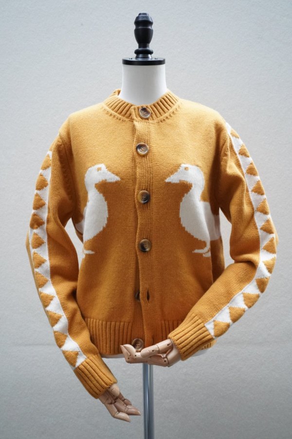 画像1: S.S.DALEY　 Duck Motif Lambswool Cardigan　 col.Yellow