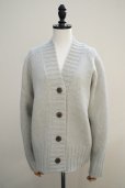 画像1: eleven 2nd  <br />Yak Chunky V-neck Cardigan <br />col.Ice Blue (1)