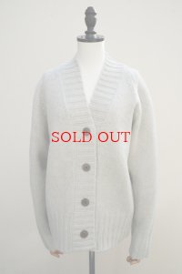 eleven 2nd   Yak Chunky V-neck Cardigan  col.Ice Blue