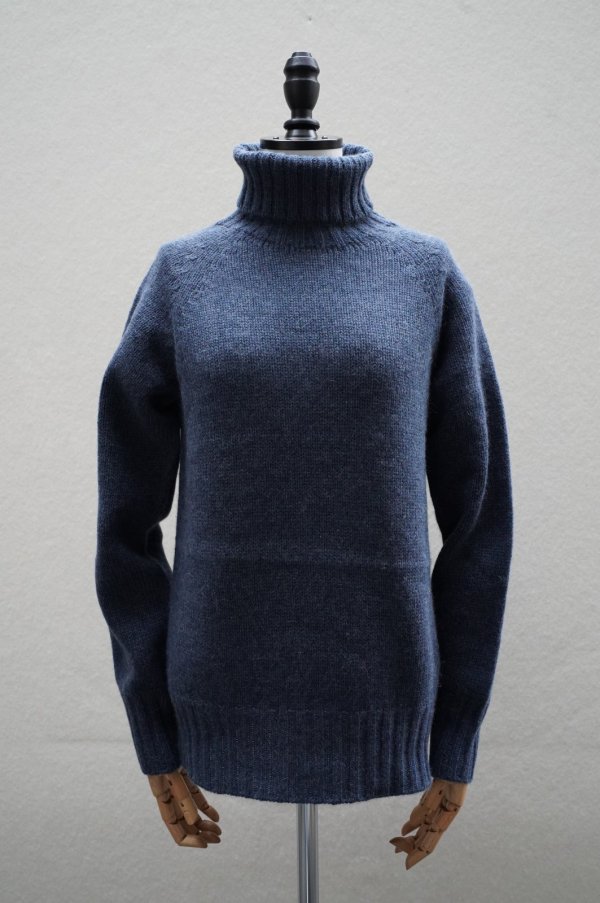 画像1: eleven 2nd   Yak Turtle Neck Jumper  col.Denim