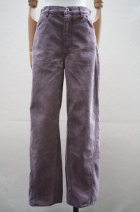  AURALEE　 WASHED ORGANIC CANVAS PANTS　 col.PURPLE