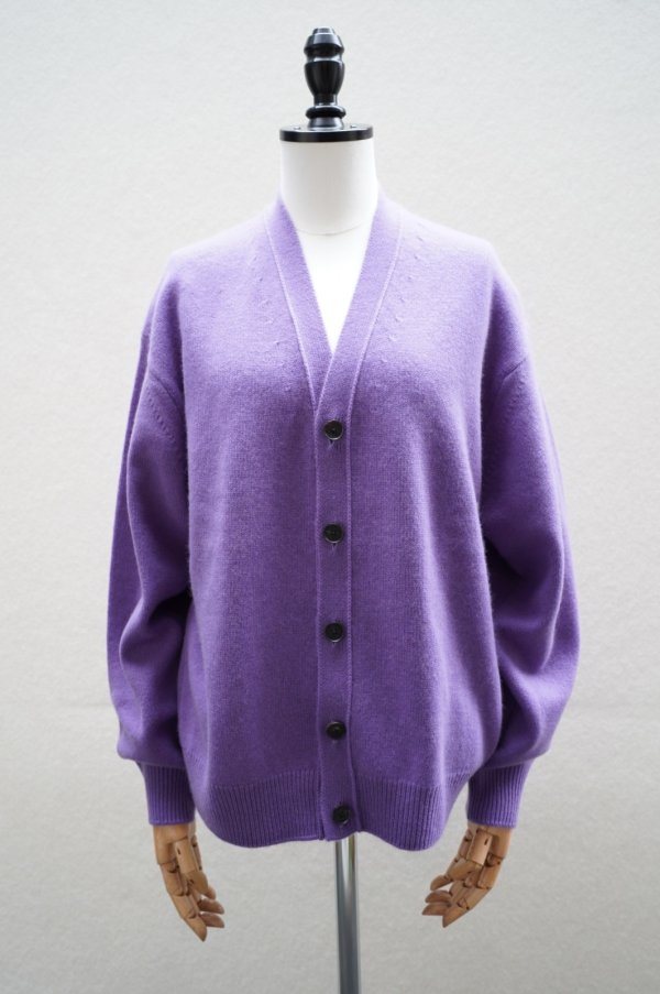 画像1:  AURALEE　 BABY CASHMERE KNIT CARDIGAN　 col. PURPLE