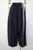 画像1: 10 HANDCRAFTED MODERN　 WAIST RIB KNIT 3TUCK WIDE PANTS　 col. BLACK×BLACK (1)