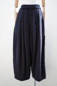 画像1: 10 HANDCRAFTED MODERN　<br />WAIST RIB KNIT 3TUCK WIDE PANTS　<br />col. BLACK×BLACK (1)