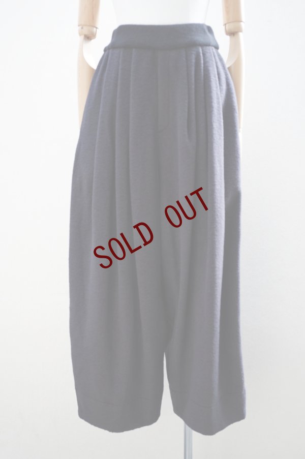 画像1: 10 HANDCRAFTED MODERN　 WAIST RIB KNIT 3TUCK WIDE PANTS　 col. BLACK×BLACK
