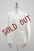 10 HANDCRAFTED MODERN　 WEAVE AND KNIT NO COLLAR JACKET　 col. CREAM