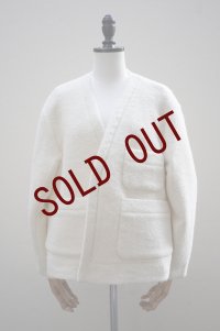 10 HANDCRAFTED MODERN　 WEAVE AND KNIT NO COLLAR JACKET　 col. CREAM