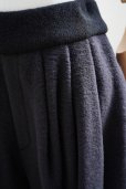 画像2: 10 HANDCRAFTED MODERN　<br />WAIST RIB KNIT 3TUCK WIDE PANTS　<br />col. BLACK×BLACK (2)