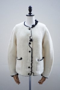 daniela gregis   giacca legaccio hand-knitted jacket pecora bordini