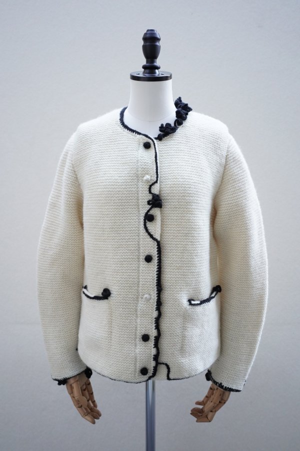 画像1: daniela gregis   giacca legaccio hand-knitted jacket pecora bordini